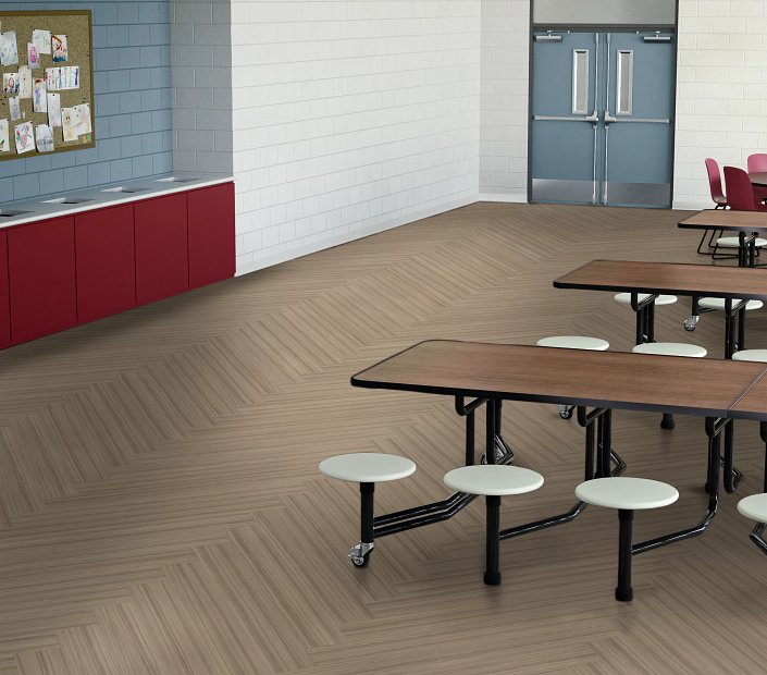 Philadelphia Commercial - Color Scope Ille - Luxury Vinyl Tile - Bistre floor installation