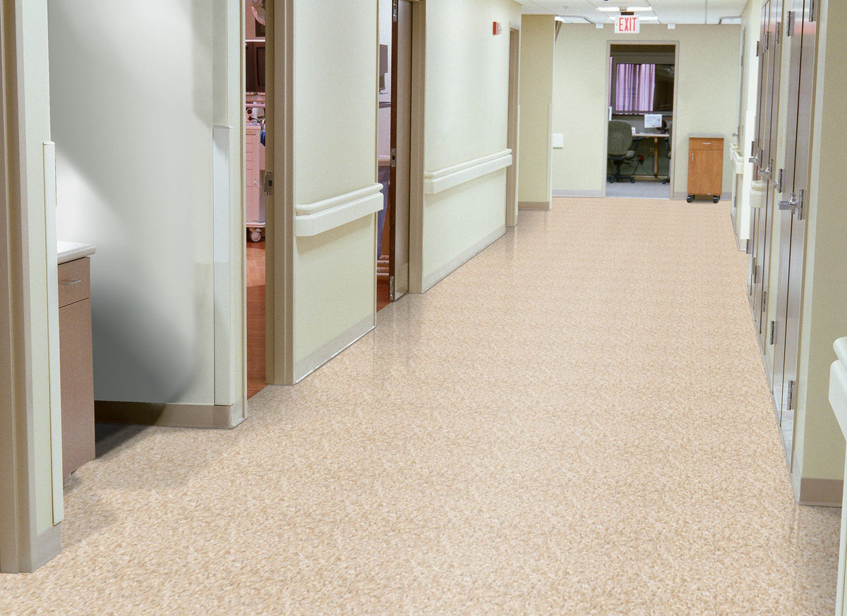 Armstrong Commercial - Standard Excelon Imperial Texture - Vinyl Composition Tile (VCT) - Cottage Tan Installed