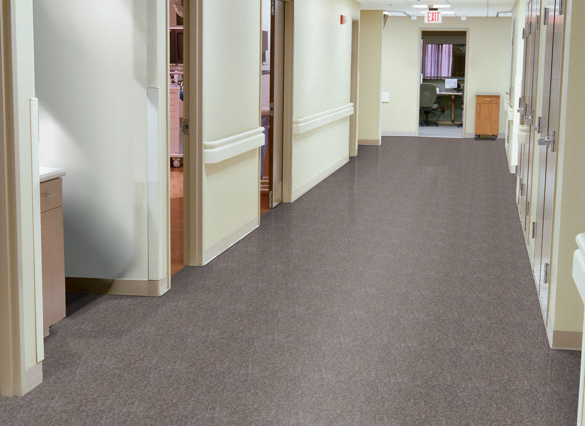 Armstrong Commercial - Standard Excelon Imperial Texture - Vinyl Composition Tile (VCT) - Smokey Brown Installed