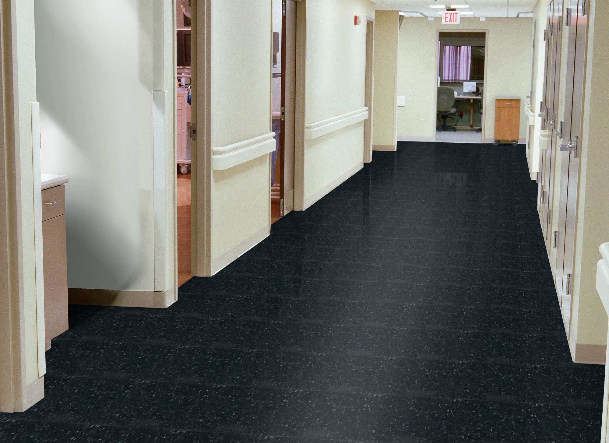 Armstrong Commercial - Standard Excelon Imperial Texture - Vinyl Composition Tile (VCT) - Classic Black