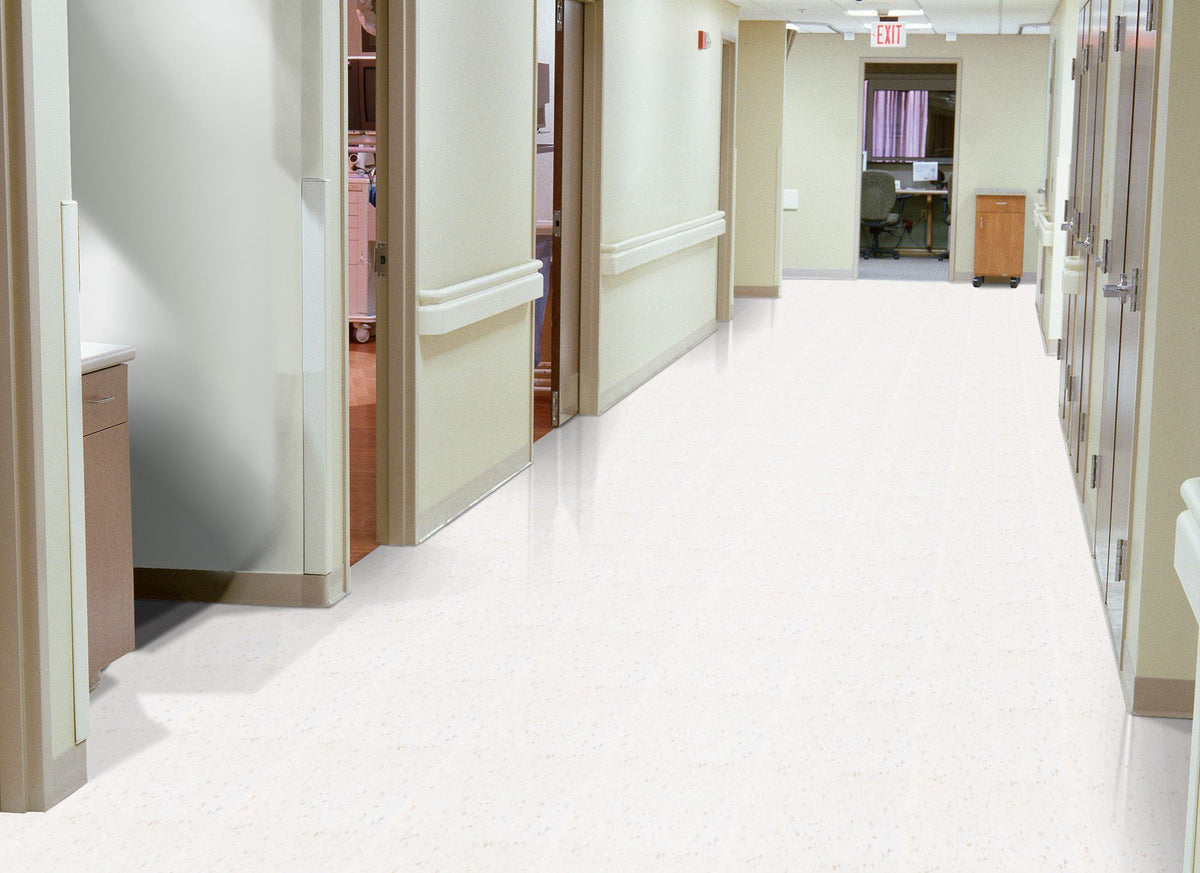 Armstrong Commercial - Standard Excelon Imperial Texture - Vinyl Composition Tile (VCT) - Sandy Beach Installed