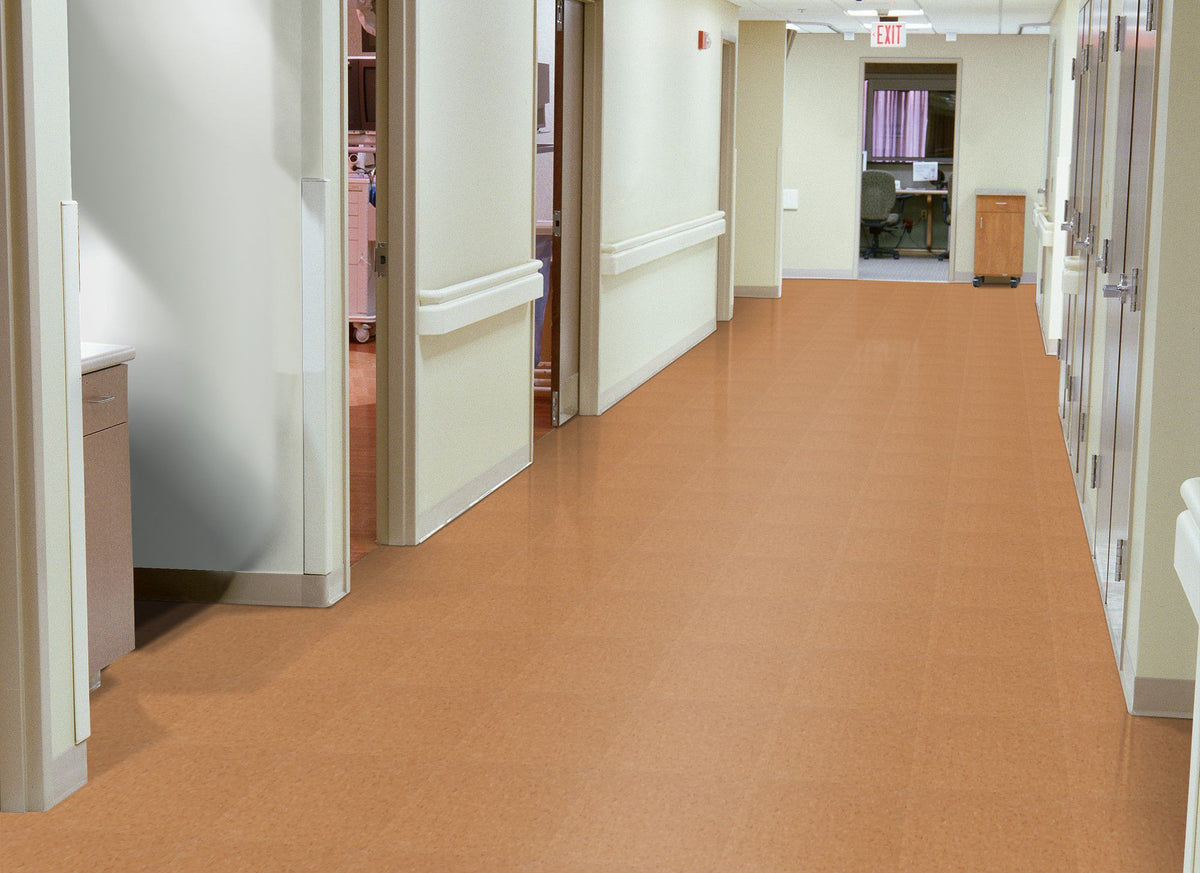 Armstrong Commercial - Standard Excelon Imperial Texture - Vinyl Composition Tile (VCT) - Curied Camel Installed