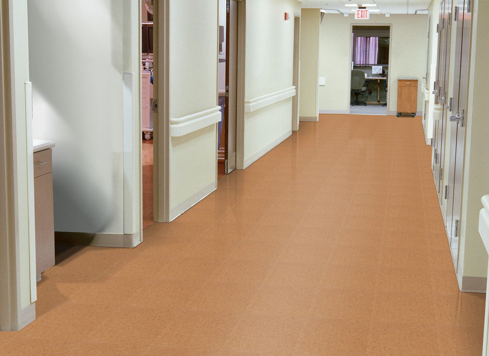 Armstrong Commercial - Standard Excelon Imperial Texture - Vinyl Composition Tile (VCT) - Curied Camel Installed