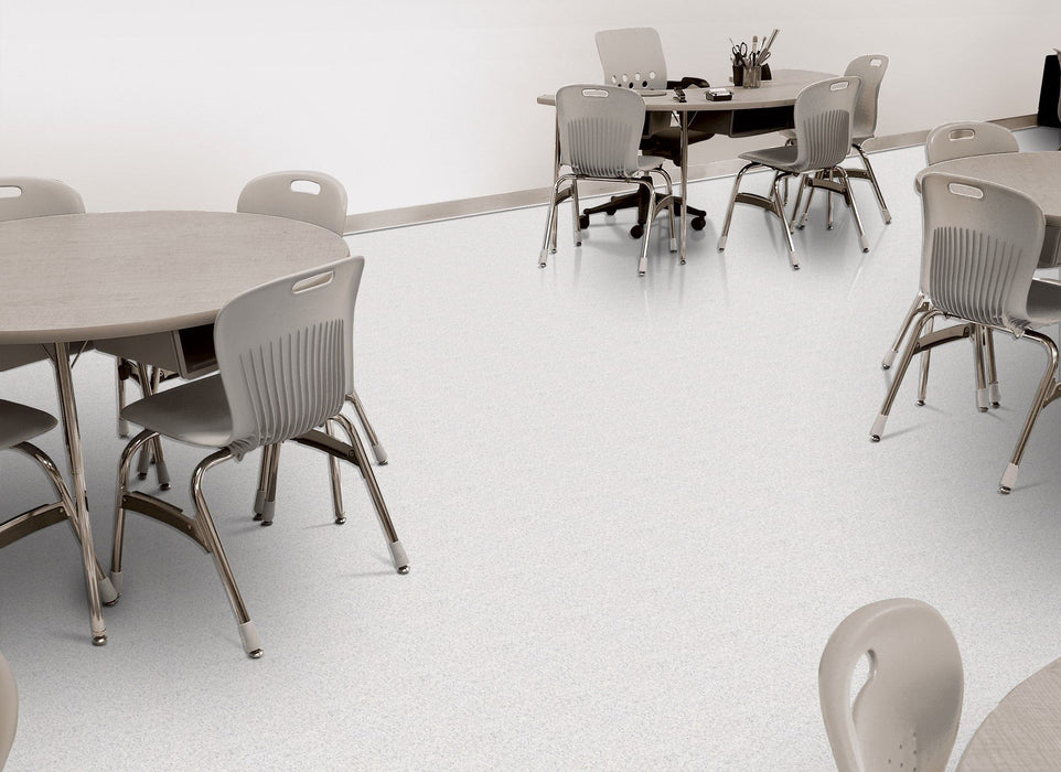 Armstrong Commercial - Premium Excelon Stonetex - Vinyl Composition Tile - Chalk White Installed