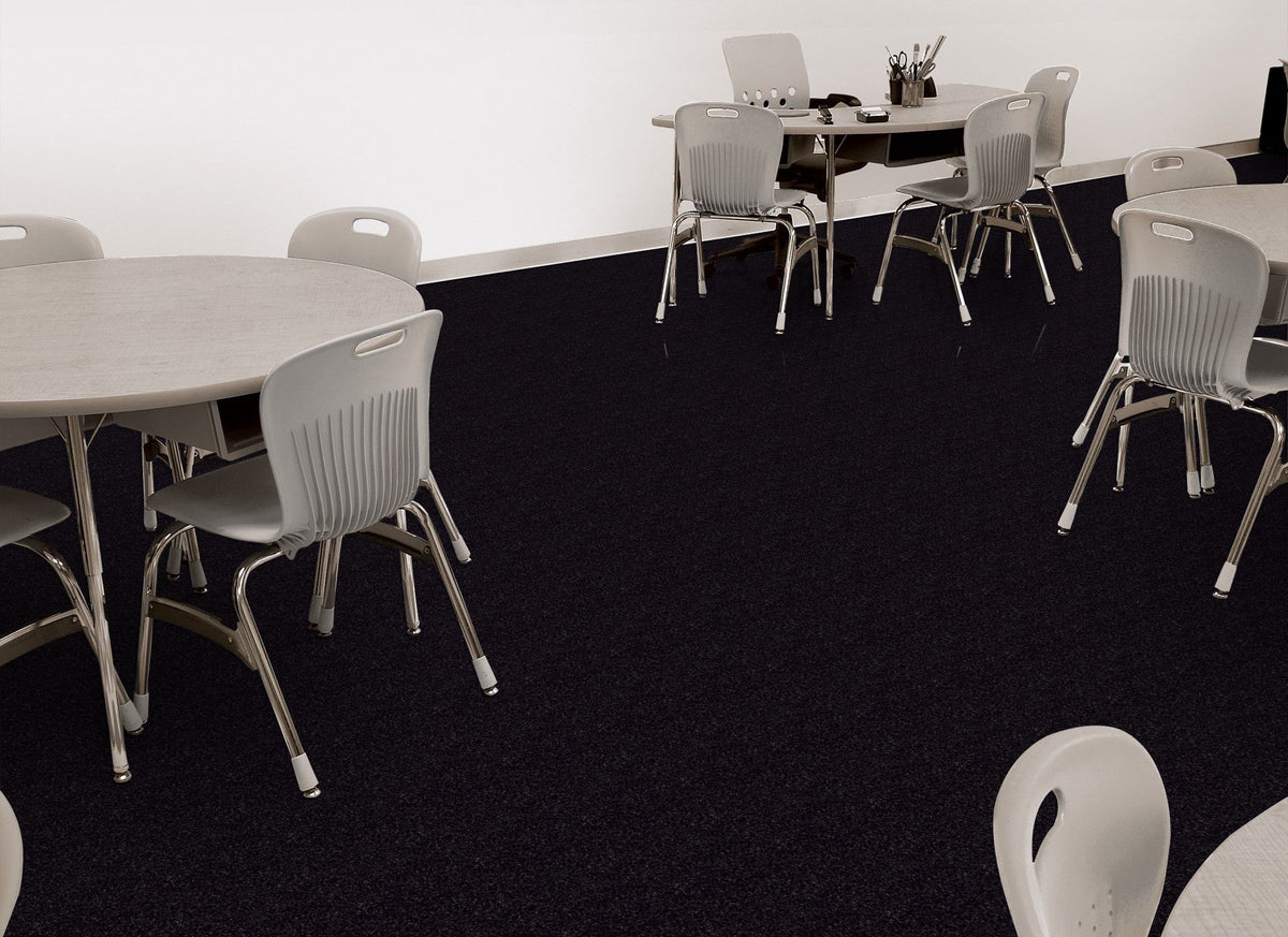 Armstrong Commercial - Premium Excelon Stonetex - Vinyl Composition Tile - Coal Black Installed