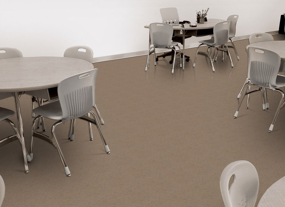 Armstrong Commercial - Premium Excelon Stonetex - Vinyl Composition Tile - Cocoa Brown Installed