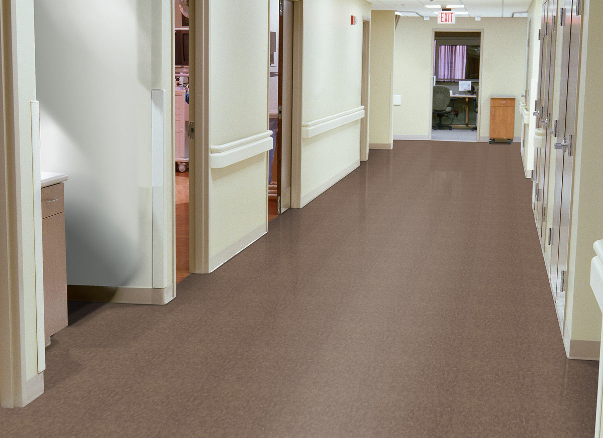 Armstrong Commercial - Standard Excelon Imperial Texture - Vinyl Composition Tile (VCT) - Chocolate Installed