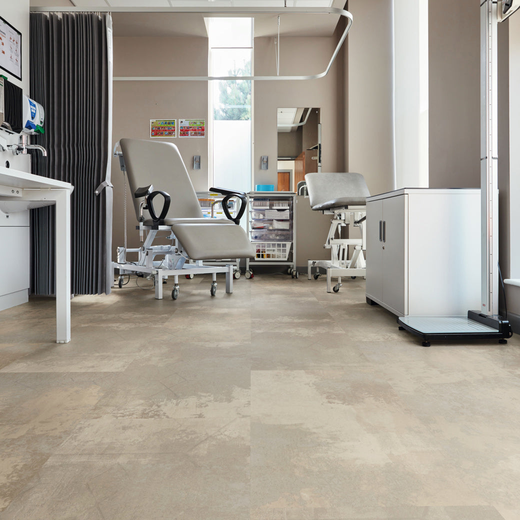 Karndean - Opus 18 in. x 36 in. Commercial Vinyl Gluedown Tile - Albertina Installed