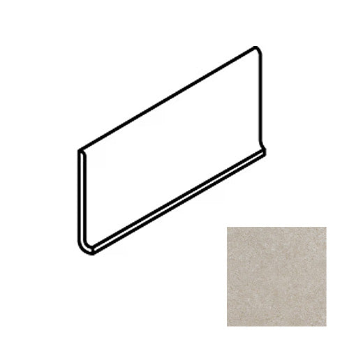 American Olean - Concrete Chic - 6 in. x 12 in. - Porcelain Tile Base Trim - Elegant Gray