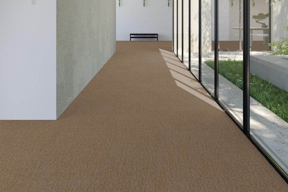 Shaw Contract - Local Landscapes - Element Tile - 18 in. x 36 in. - Commercial Carpet Tile - Sand Installed