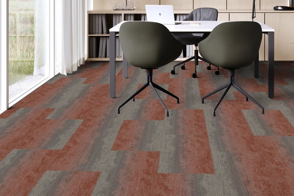 Shaw Contract - Local Landscapes - Migrate Tile - 18 in. x 36 in. - Commercial Carpet Tile - Desert Clay