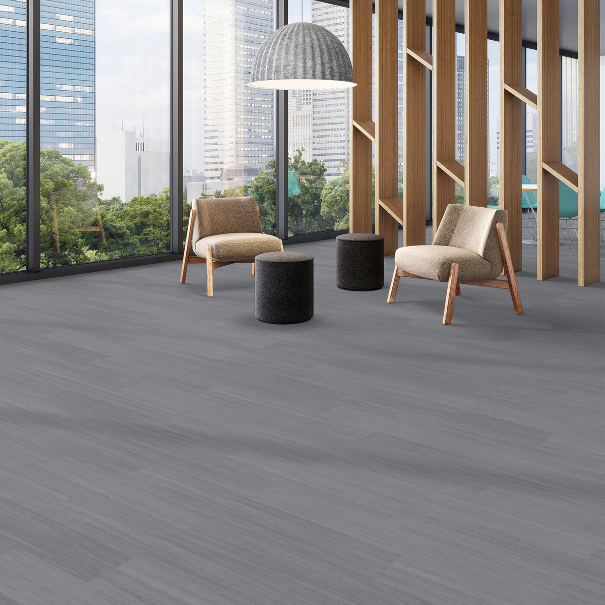 Patcraft - Anew 2.5 - 7 in. x 48 in. Luxury Vinyl - Slate Installed