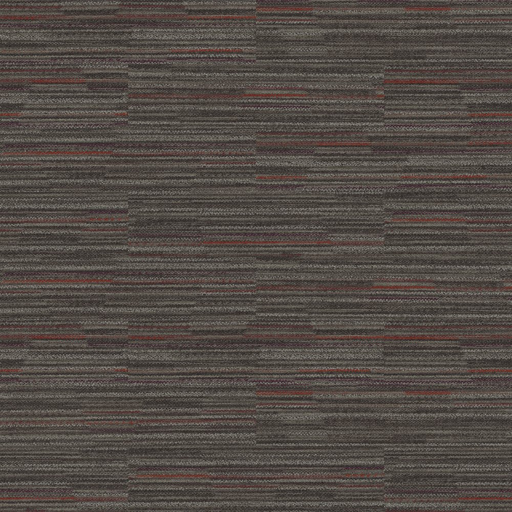 Shaw Contract - Connected Threads - Hand Stitch Tile - 9 in. x 36 in. - Commercial Carpet Tile - Heritage Red