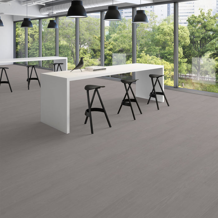 Patcraft - Anew 2.5 - 7 in. x 48 in. Luxury Vinyl - Talc Installed