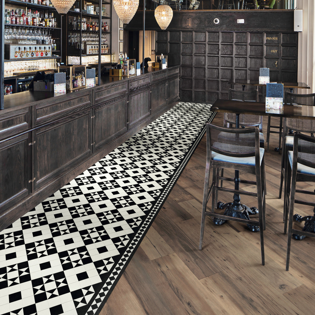 Karndean - Opus 9 in. x 9 in. Commercial Gluedown Vinyl Tile - Clifton Installed