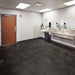 Karndean - Opus 18 in. x 18 in. Commercial Gluedown Vinyl Tile - Nero Bathroom Install