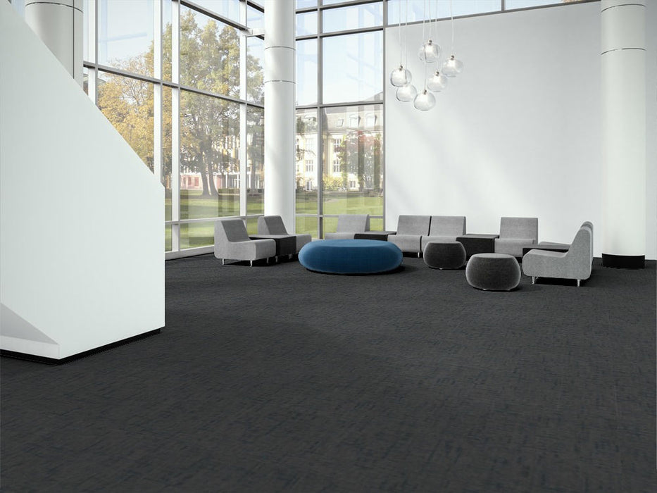 EF Contract - Crosswalk - 24 in. x 24 in. - Commercial Carpet Tile - Cobalt installed
