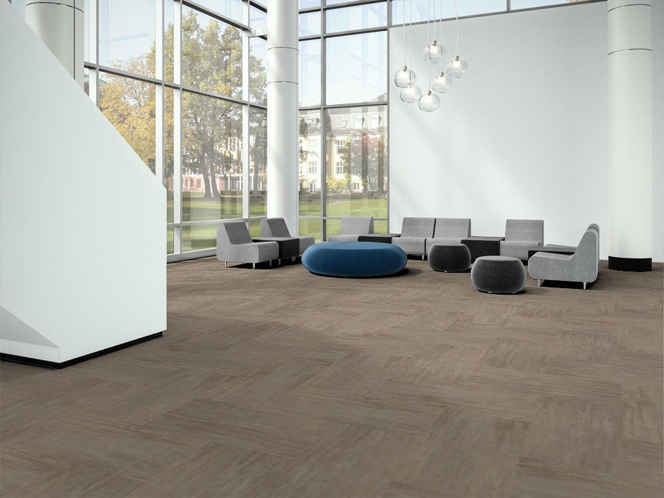 EF Contract - Plateau 2.5mm - Luxury Vinyl Tile - Umbra floor installation