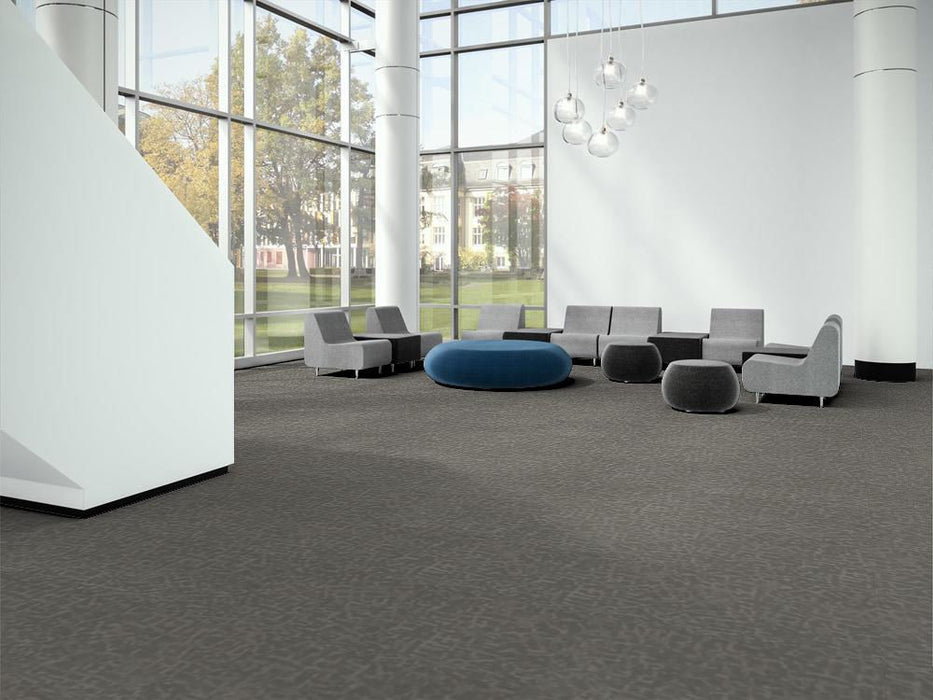 EF Contract - Freestyle - 24 in. x 24 in. - Commercial Carpet Tile - Riverstone Installed