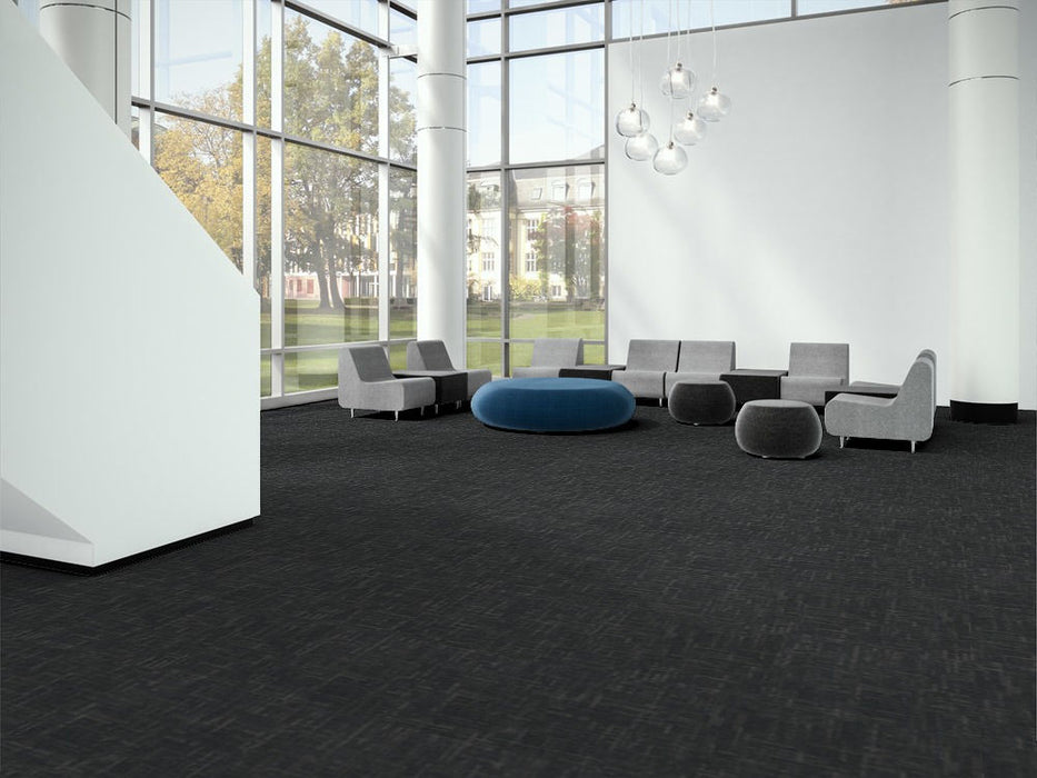 EF Contract - Crosswalk - 24 in. x 24 in. - Commercial Carpet Tile - Slate Installed