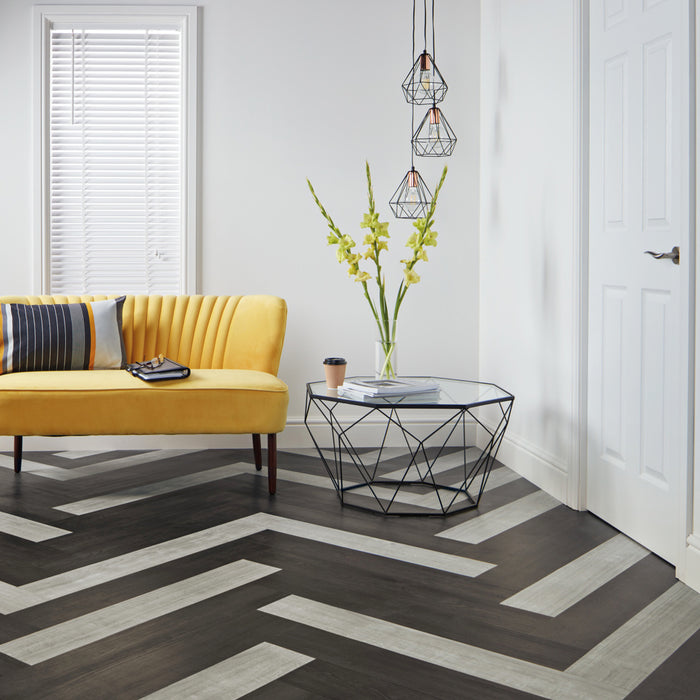 Karndean - Opus 6 in. x 36 in. Commercial Gluedown Vinyl Plank - Carbo Office Install