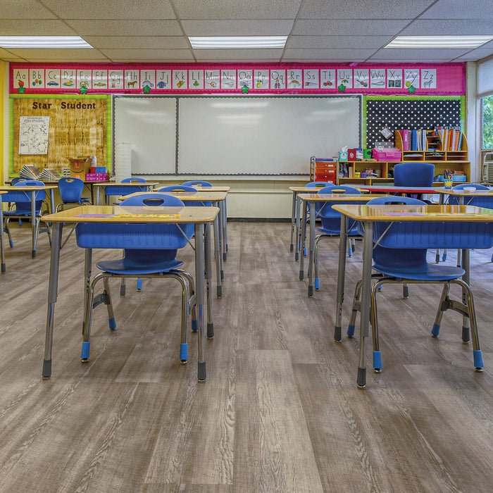 Karndean - Opus 9 in. x 48 in. Commercial Gluedown Vinyl Plank - Magna School Install