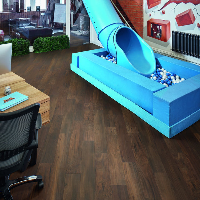 Karndean - Opus 6 in. x 36 in. Commercial Vinyl Gluedown Plank - Natural Walnut Room Scene