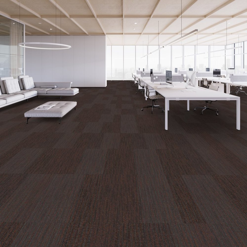 Shaw Contract - Connected Threads - Drop Stitch Strataworx Tile - 24 in. x 24 in. - Commercial Carpet Tile - Red