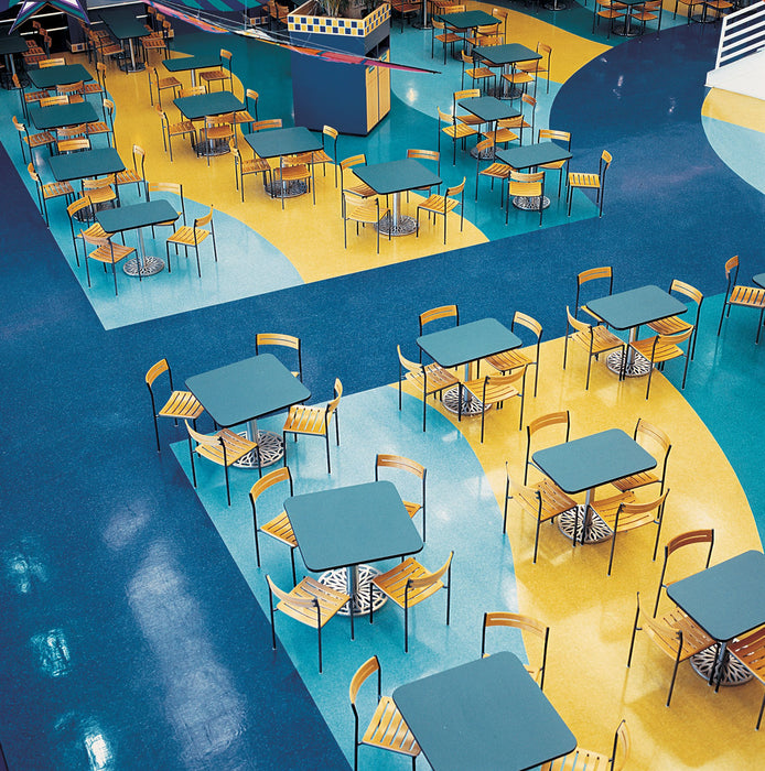 Armstrong Commercial - Standard Excelon Imperial Texture - Vinyl Composition Tile (VCT) - Marina Blue Installed