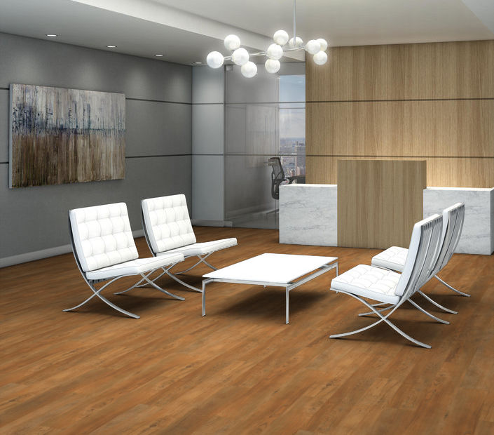 Philadelphia Commercial - Bosk - Luxury Vinyl Plank - Antique Chestnut floor installation