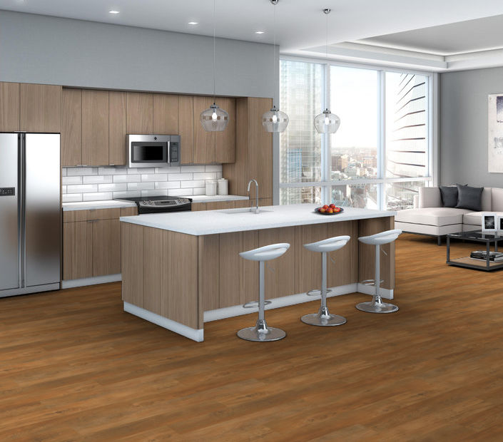 Philadelphia Commercial - Bosk - Luxury Vinyl Plank - Antique Chestnut floor installation