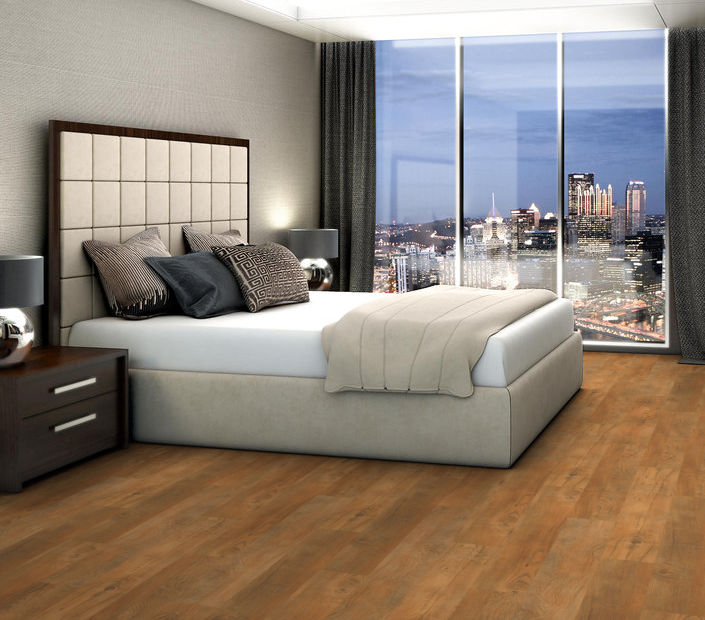 Philadelphia Commercial - Bosk - Luxury Vinyl Plank - Antique Chestnut floor installation