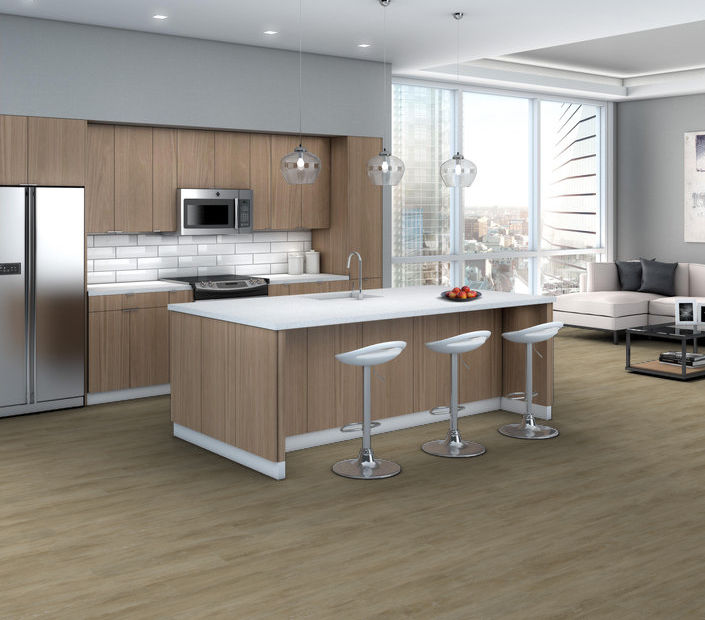 Philadelphia Commercial - Bosk - Luxury Vinyl Plank - Bleached Oak floor installation