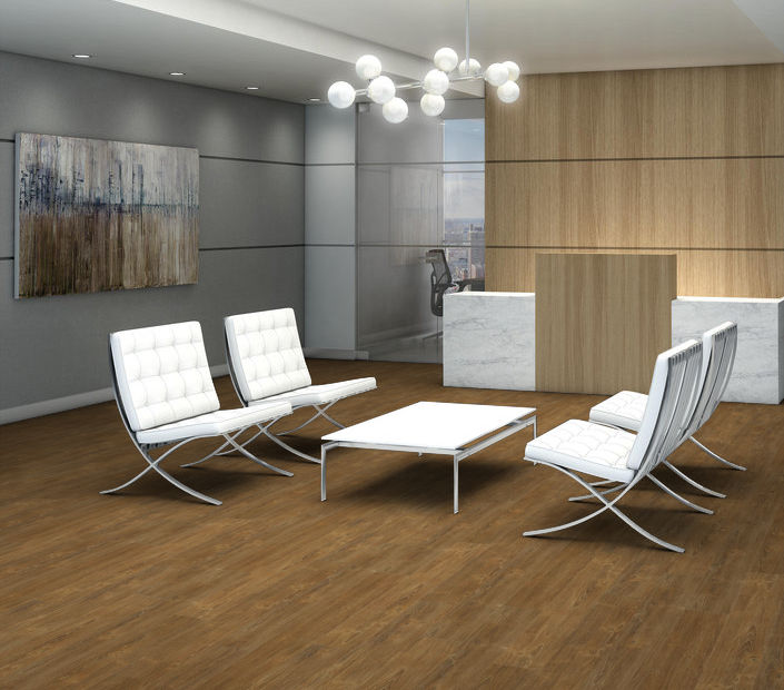 Philadelphia Commercial - Bosk - Luxury Vinyl Plank - Cafe Noir floor installation