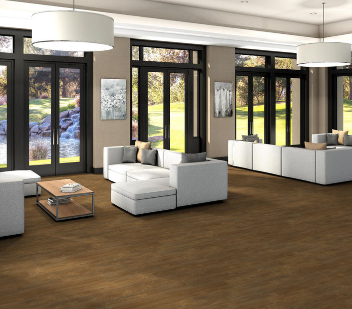 Philadelphia Commercial - Bosk - Luxury Vinyl Plank - Cafe Noir floor installation