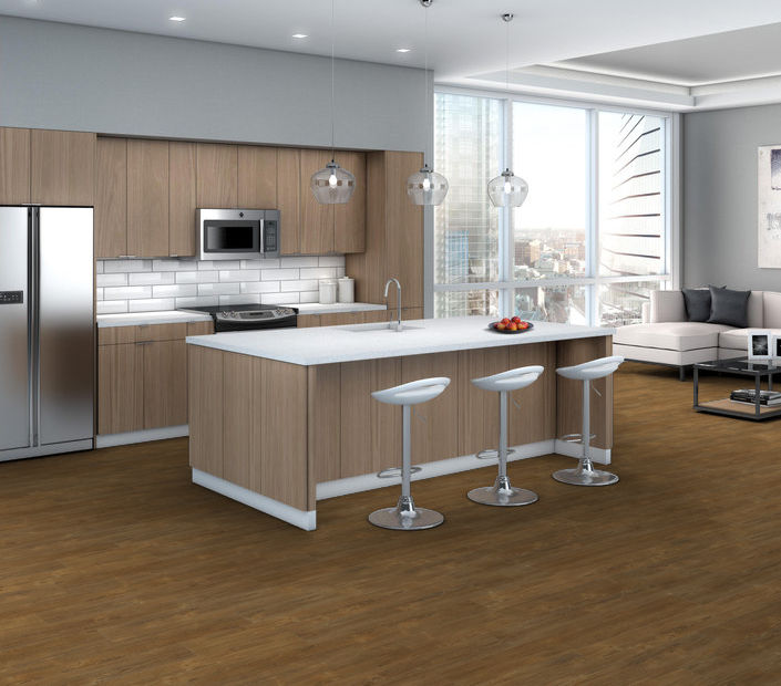 Philadelphia Commercial - Bosk - Luxury Vinyl Plank - Cafe Noir floor installation