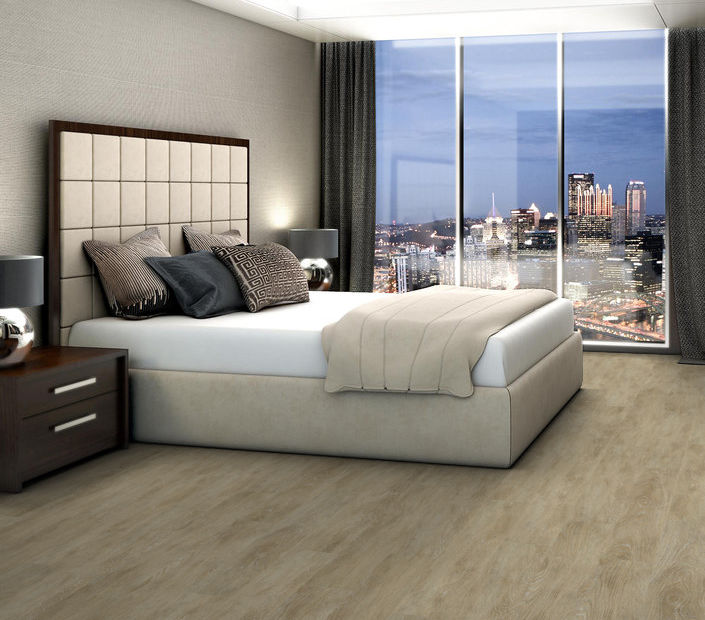 Philadelphia Commercial - Bosk - Luxury Vinyl Plank - Bleached Oak floor installation