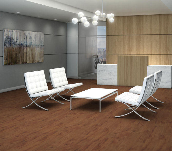 Philadelphia Commercial - Bosk - Luxury Vinyl Plank - Cherry floor installation