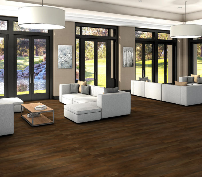 Philadelphia Commercial - Bosk - Luxury Vinyl Plank - Warm Chestnut floor installation