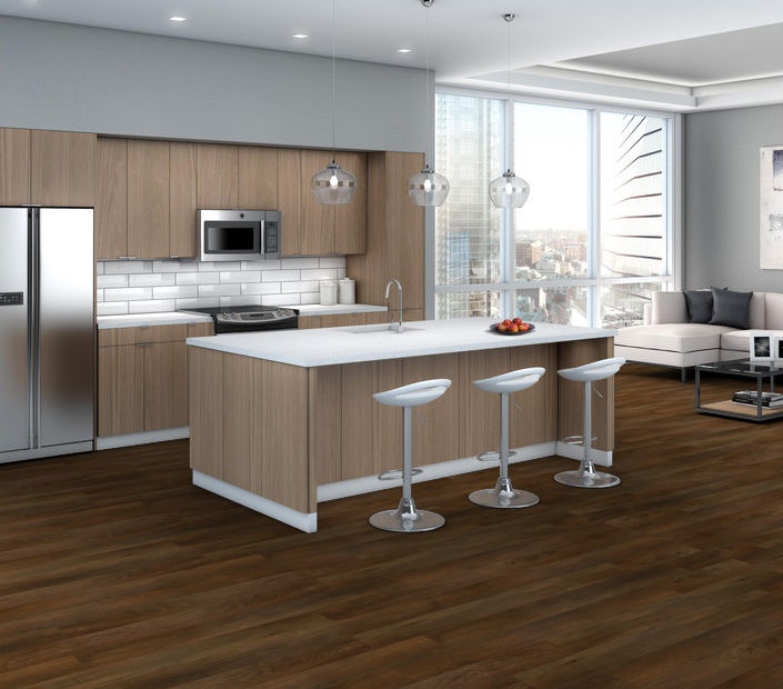 Philadelphia Commercial - Bosk - Luxury Vinyl Plank - Warm Chestnut floor installation