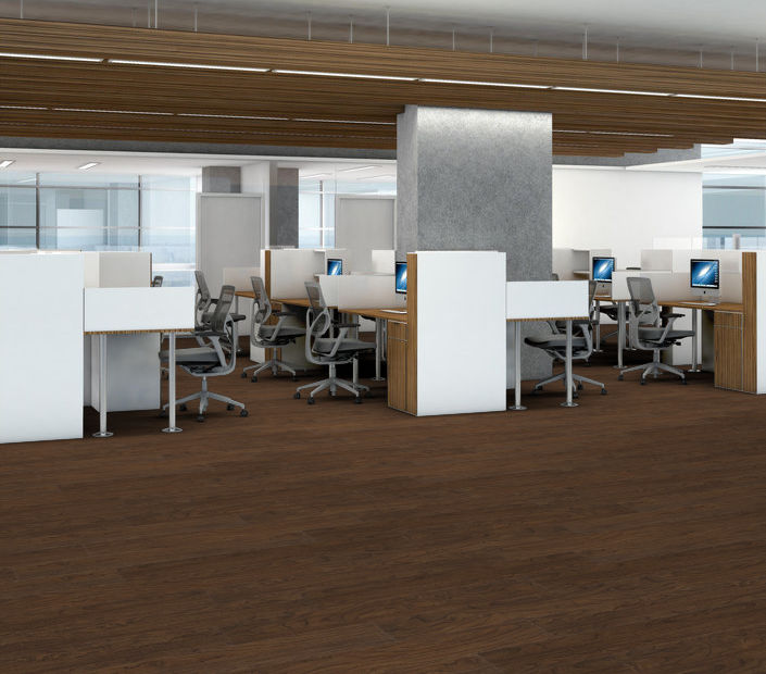 Philadelphia Commercial - Bosk - Luxury Vinyl Plank - Brazilian Nut floor installation