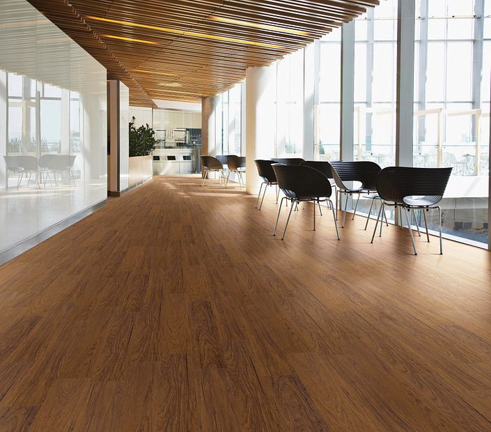 Philadelphia Commercial - Bosk - Luxury Vinyl Plank - Golden Hickory floor installation