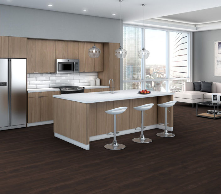 Philadelphia Commercial - Bosk - Luxury Vinyl Plank - Coffee Bean floor installation