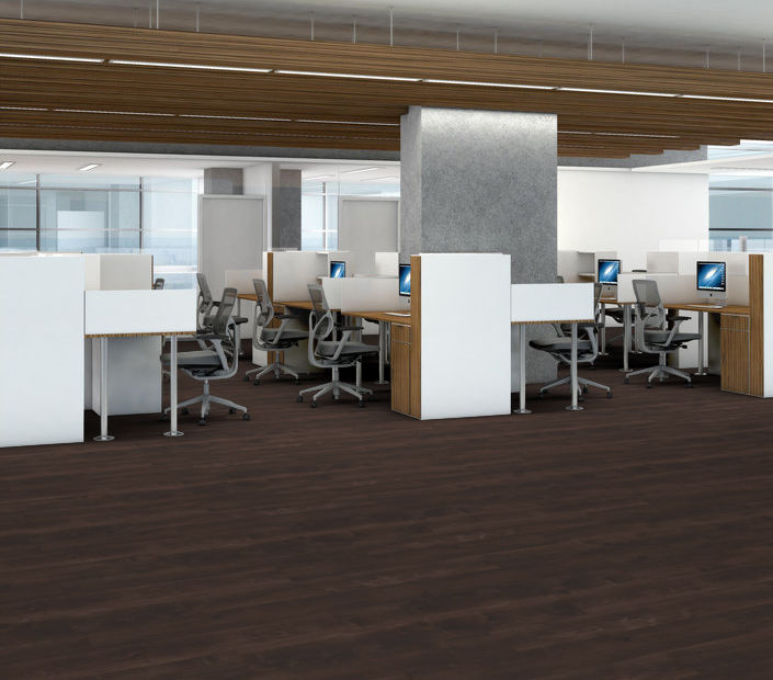 Philadelphia Commercial - Bosk - Luxury Vinyl Plank - Coffee Bean floor installation