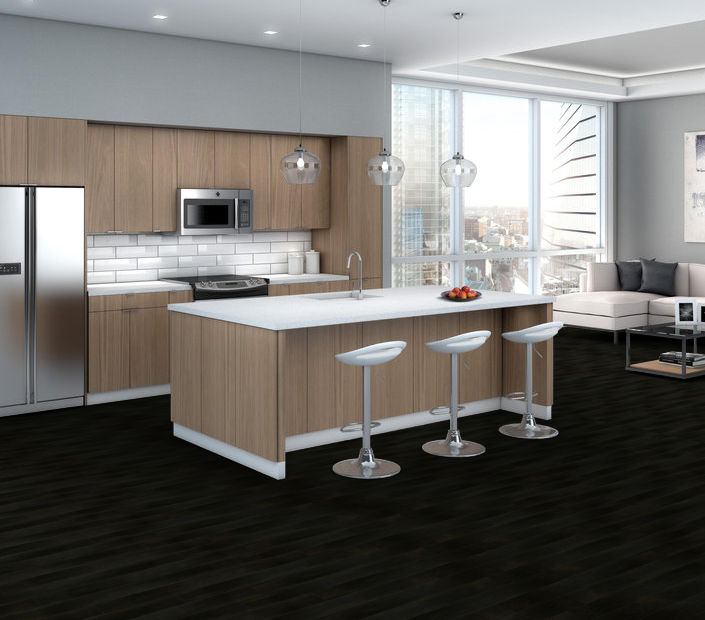 Philadelphia Commercial - Bosk Pro - Luxury Vinyl Plank - Ebony Chestnut floor installation