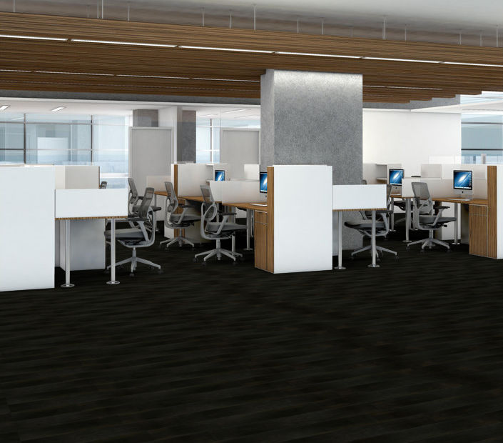 Philadelphia Commercial - Bosk Pro - Luxury Vinyl Plank - Ebony Chestnut floor installation