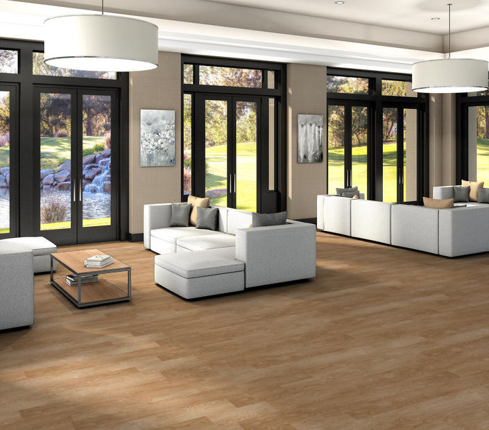 Philadelphia Commercial - Bosk Pro 6 - Luxury Vinyl Plank - Rift Oak floor installation