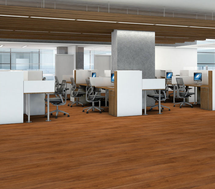 Philadelphia Commercial - Bosk Pro 6 - Luxury Vinyl Plank - Mountain Oak floor installation
