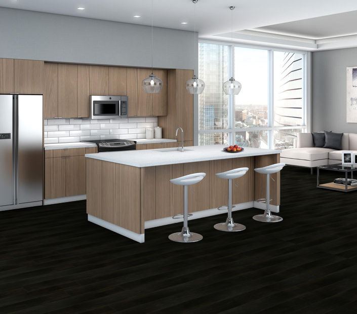 Philadelphia Commercial - Bosk Pro 6 - Luxury Vinyl Plank - Ebony Chestnut floor installation