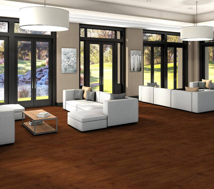 Philadelphia Commercial - Bosk Pro 6 - Luxury Vinyl Plank - Rosewood floor installation